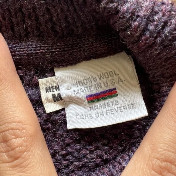 Wool Sweater Mens Size Medium Pitkin County Dry Goods Aspen Colorado Grandpa VTG - Picture 10 of 10